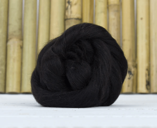 Lontwol - Black baby Alpaca